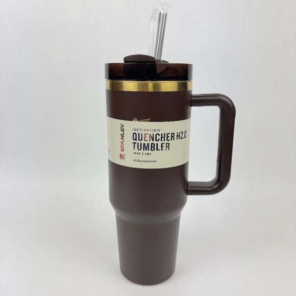 NEW Stanley Quencher H2.0 40oz Tumbler Brown Chocolate Gold Limited Edition - Picture 1 of 12